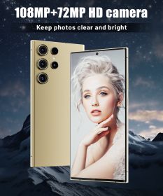 Unlocked Cell Phones,5G Smartphone,Android 13 Cell Phones,Snapdragon 8 Gen 3 with 8GB+256GB 6.8" HD Screen,108MP+72MP HD camera,Battery 6800mAh,Suppor (Color: Golden)